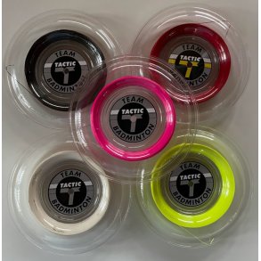 Badminton streng fra Tactic, 200m. - 5 farver - 0,66mm. kan erstatte Yonex ultimax  BG66.