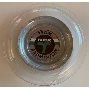 Badminton streng fra Tactic, 200m. - 0,67 mm. - SILVER. -   Kan erstatte Yonex BG80. 