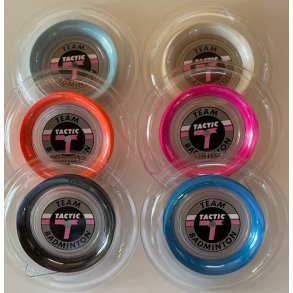 Badminton streng fra Tactic, 200m -  0,68Tek. Kan erstatte flere Yonex strenge. 