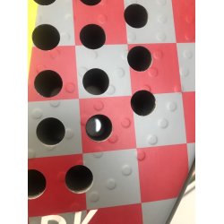 Padel bat med  ru overflade, TEARDROP  profil.  Full Carbon 