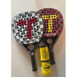 2 stk - Padel bat med Slice overflade, Teardrop profil. Full Carbon. 