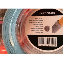 Badminton streng fra Tactic, 200m -  0,68Tek. Kan erstatte flere Yonex strenge. 