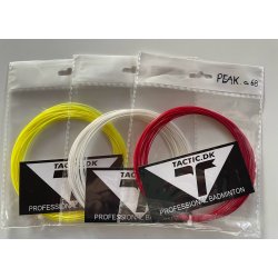 NYHED. - Badminton streng fra Tactic, 200m. - 3 farver - 0,68mm PEAK . kan erstatte Yonex ExBOLT.