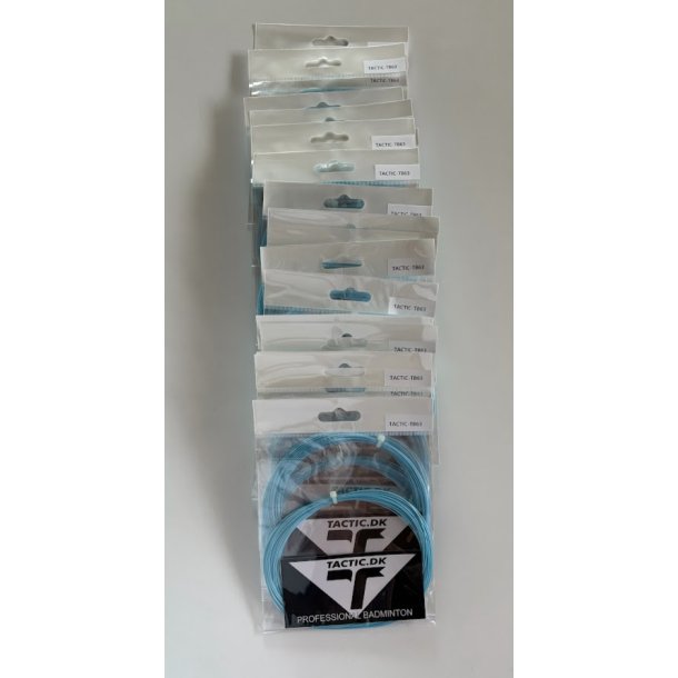 Badminton streng, fra Tactic 10m. - � 0,63 Light Blue  - Udg�et vare, rest salg.