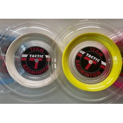 NYHED Badminton streng, fra Tactic  200m, -  0,65  PEAK   -  NU " INTRO PRIS. "