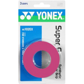 Badminton greb. Yonex Super Grap  1 pk Frensh Pink (3 stk.)  69kr.