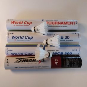 Badminton bollar, gåsfjärdre og Hybrid